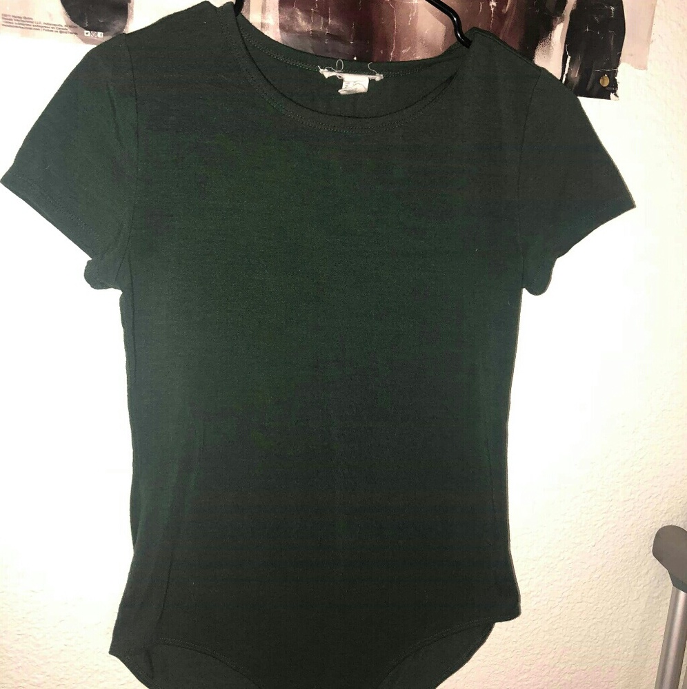 Dark green T-shirt body suit